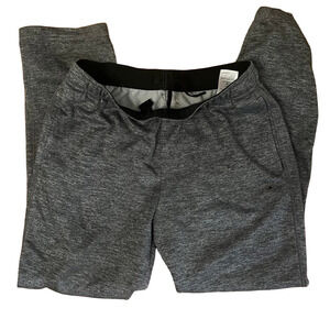 Adidas Black and Gray Fleece-Lined Pants